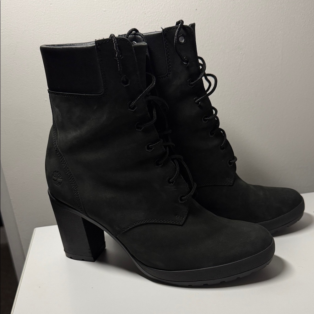 Timberland Women's Black Heeled Boots Size 11